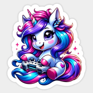 Unicorn Gamer Video Games Sticker